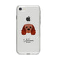 Cavalier King Charles Spaniel Personalised iPhone 8 Bumper Case on Silver iPhone