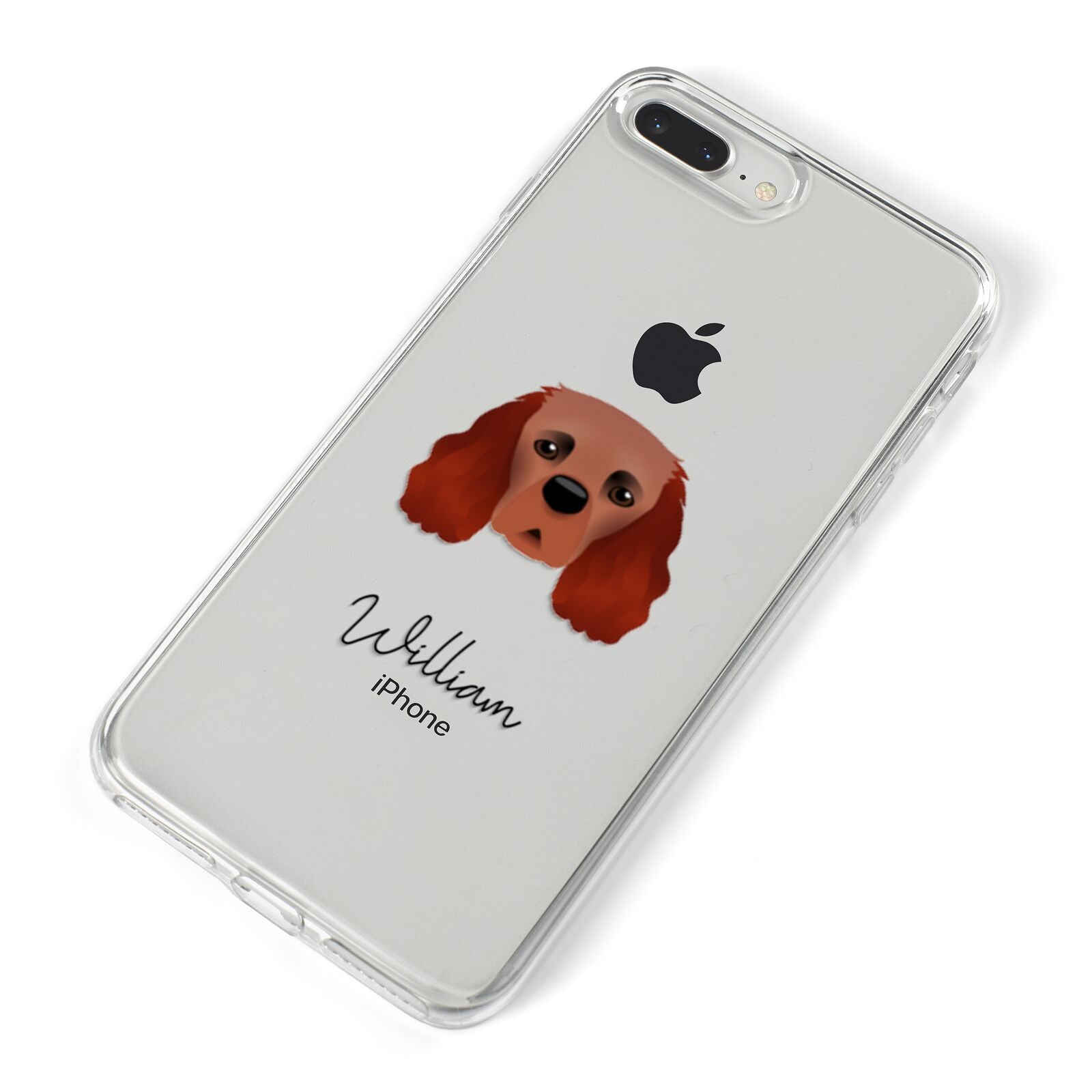 Cavalier King Charles Spaniel Personalised iPhone 8 Plus Bumper Case on Silver iPhone Alternative Image