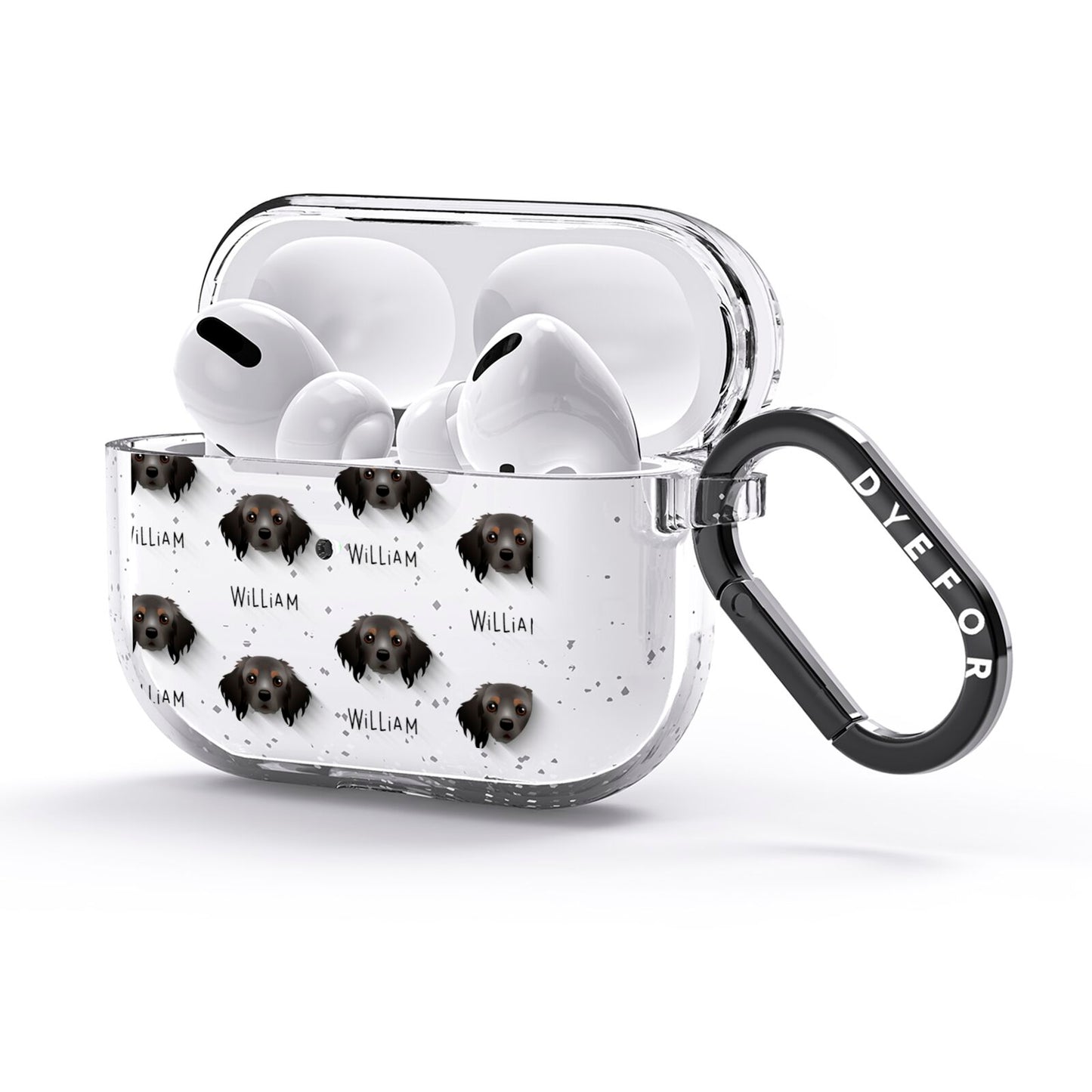 Cavapom Icon with Name AirPods Glitter Case 3rd Gen Side Image
