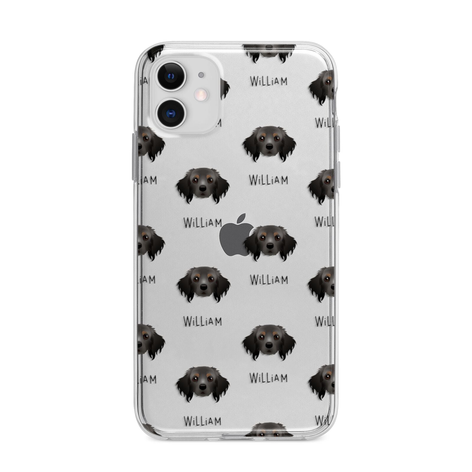 Cavapom Icon with Name Apple iPhone 11 in White with Bumper Case