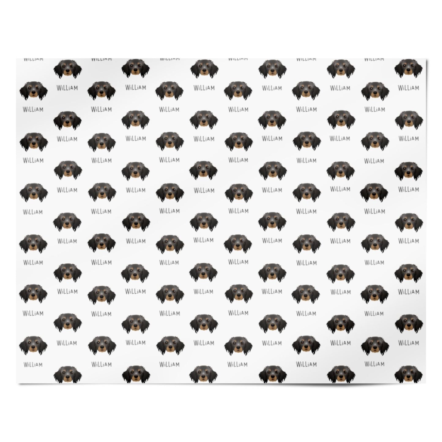 Cavapom Icon with Name Personalised Wrapping Paper Alternative
