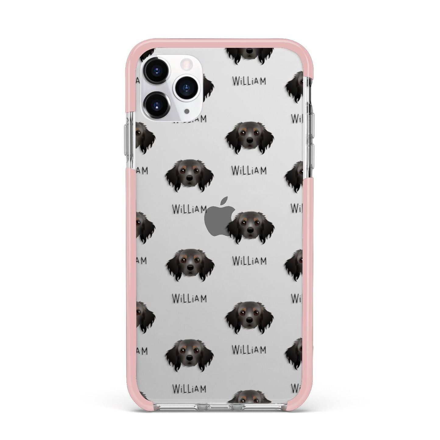 Cavapom Icon with Name iPhone 11 Pro Max Impact Pink Edge Case