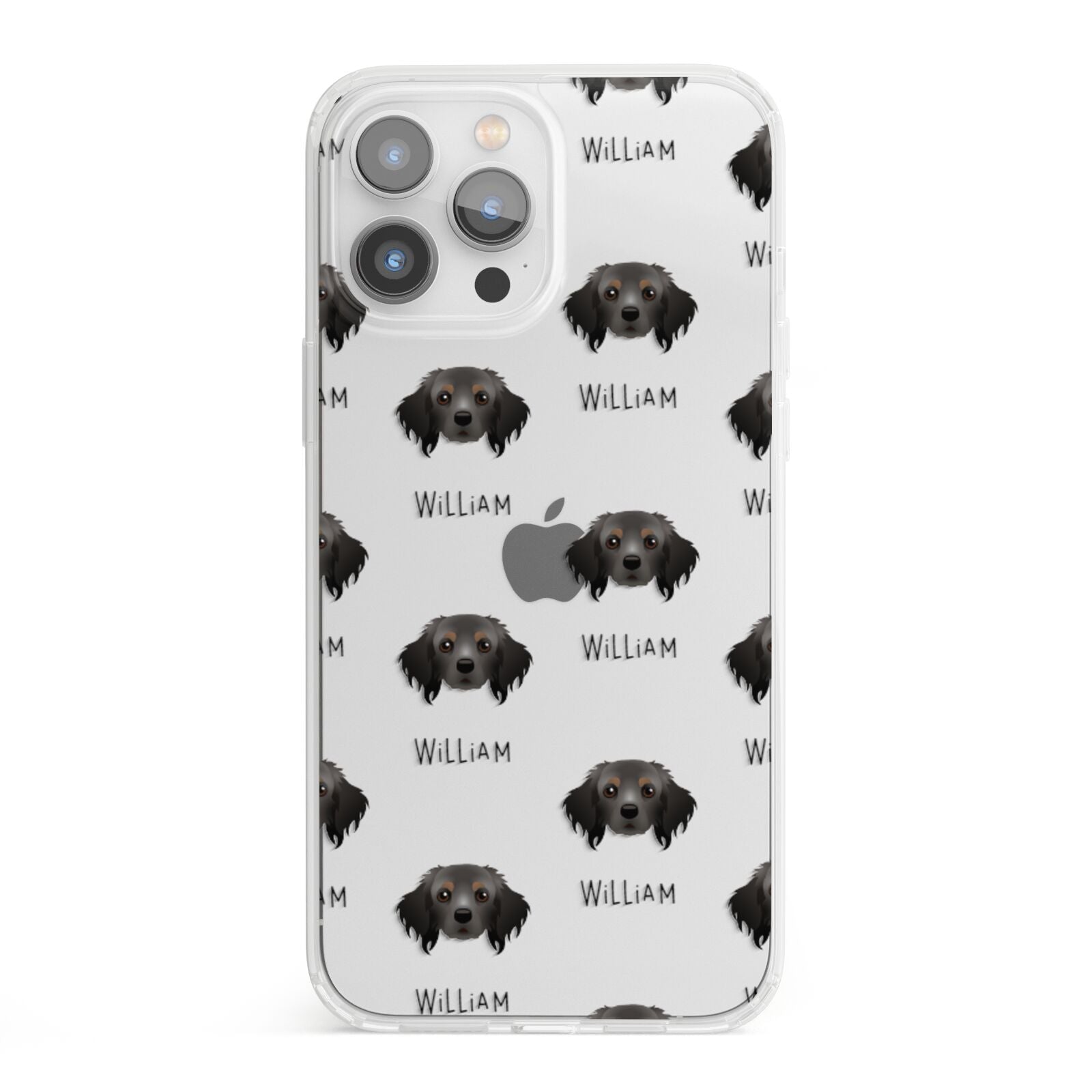 Cavapom Icon with Name iPhone 13 Pro Max Clear Bumper Case