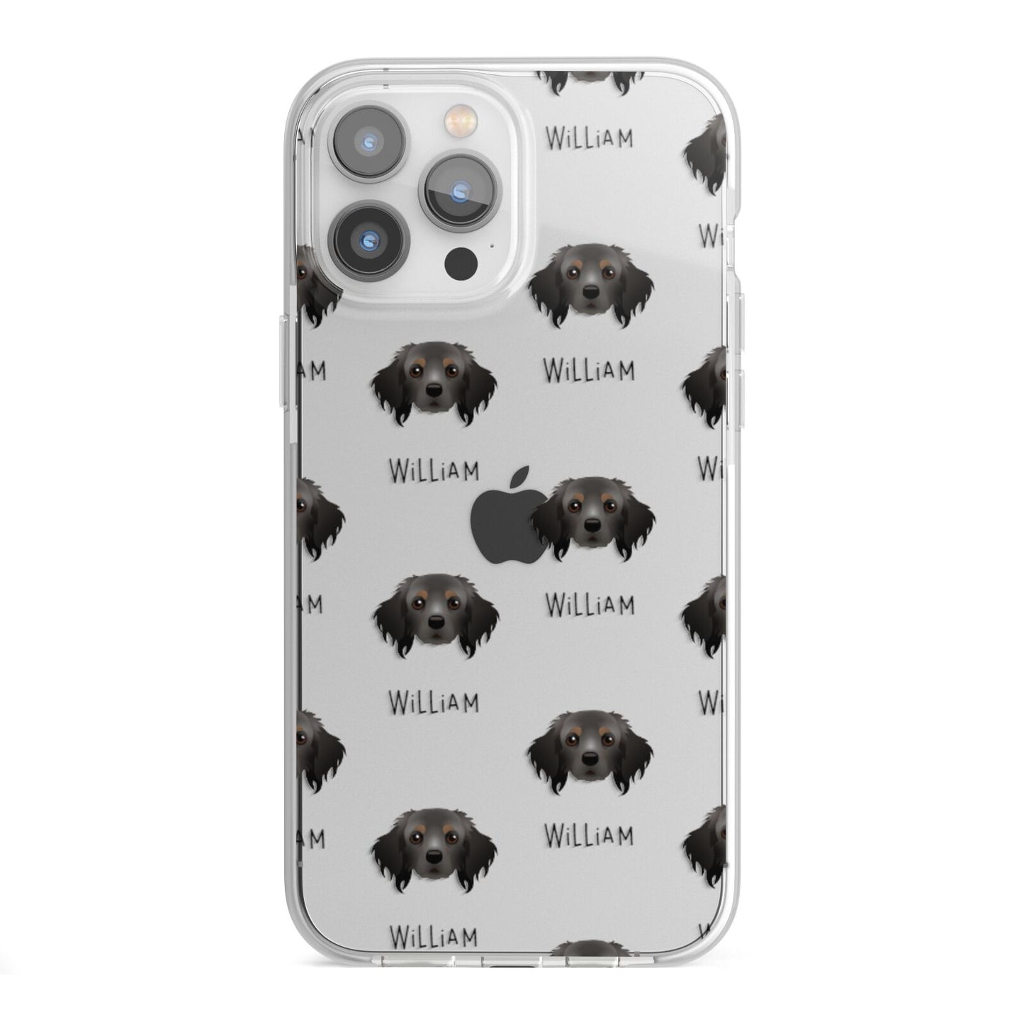 Cavapom Icon with Name iPhone 13 Pro Max TPU Impact Case with White Edges