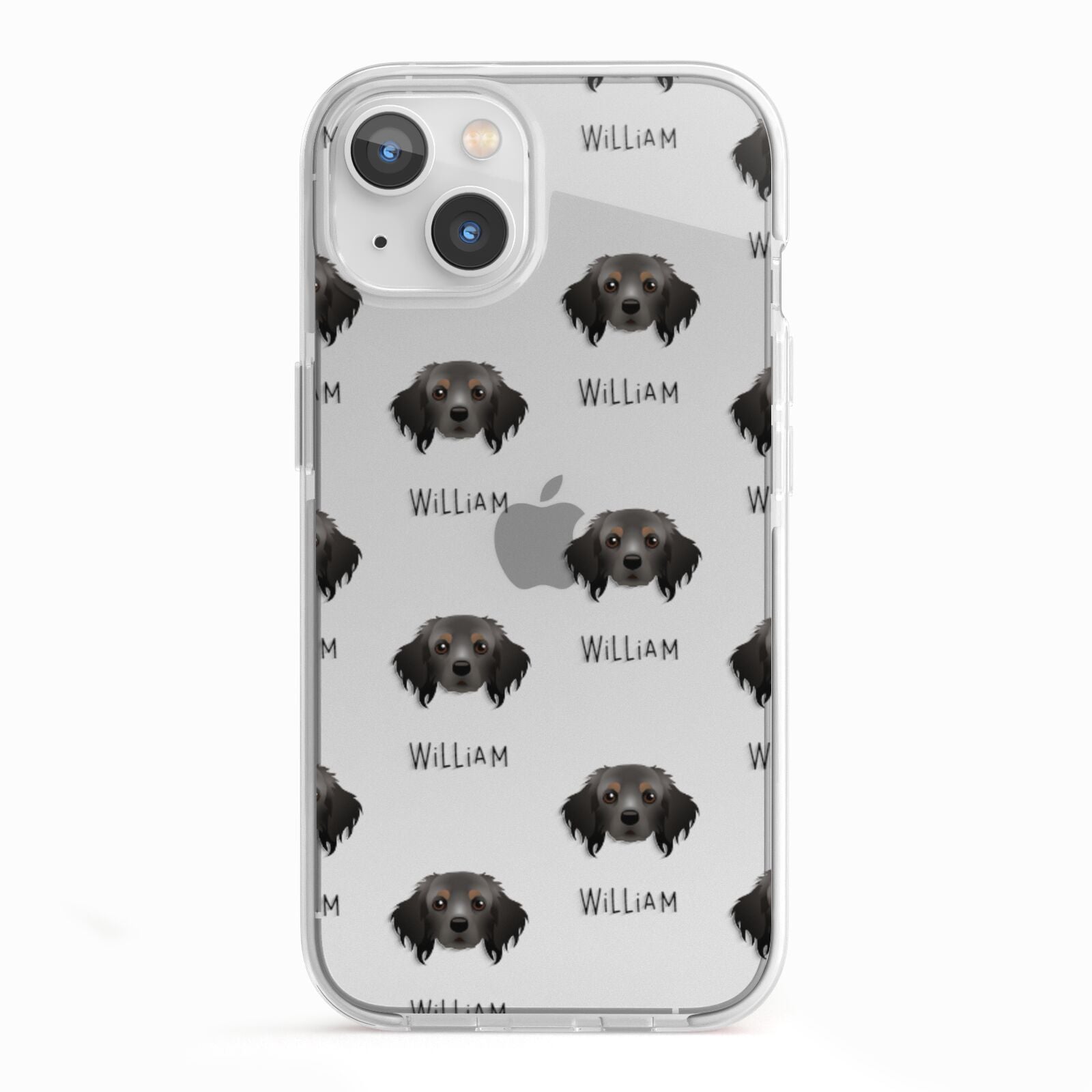 Cavapom Icon with Name iPhone 13 TPU Impact Case with White Edges