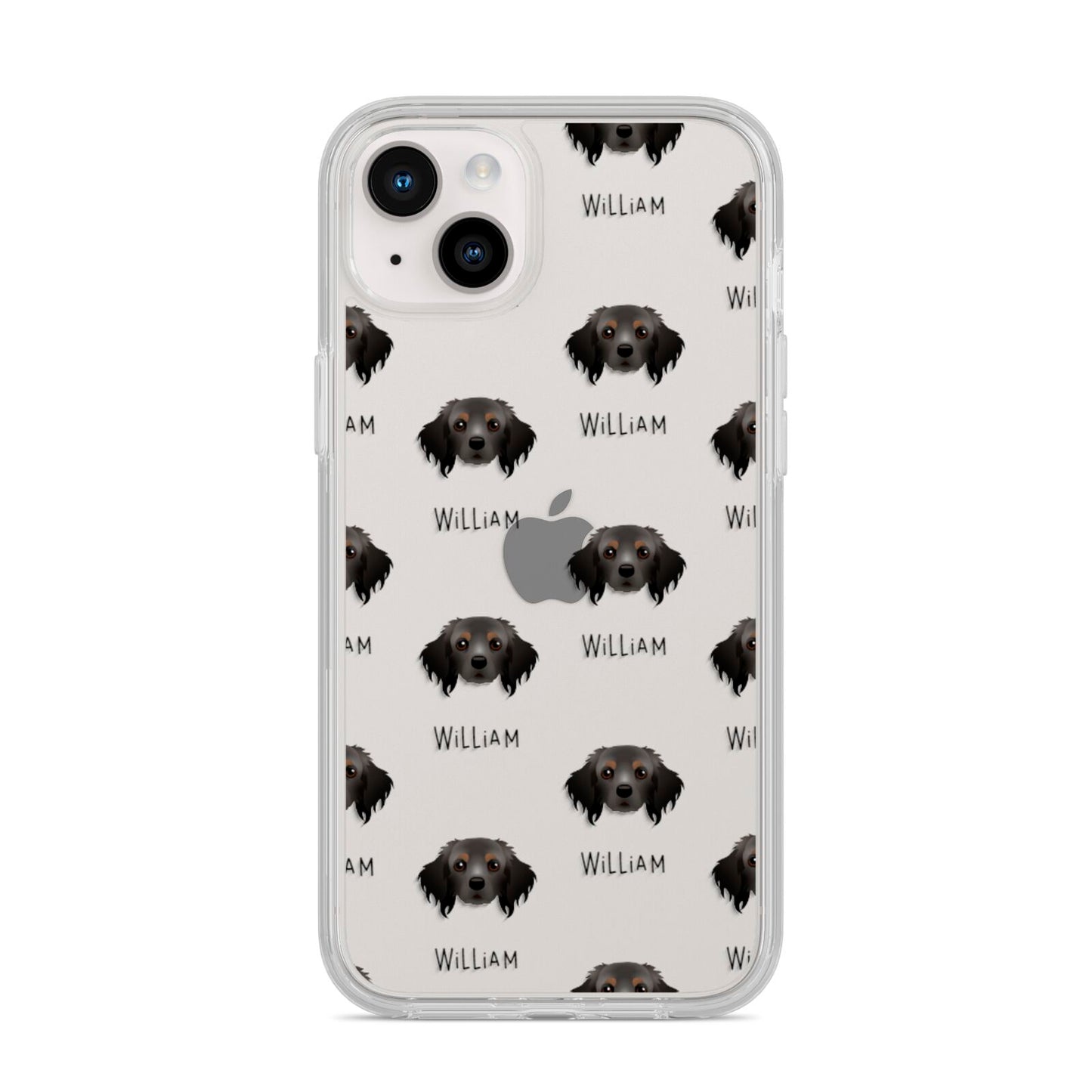Cavapom Icon with Name iPhone 14 Plus Clear Tough Case Starlight