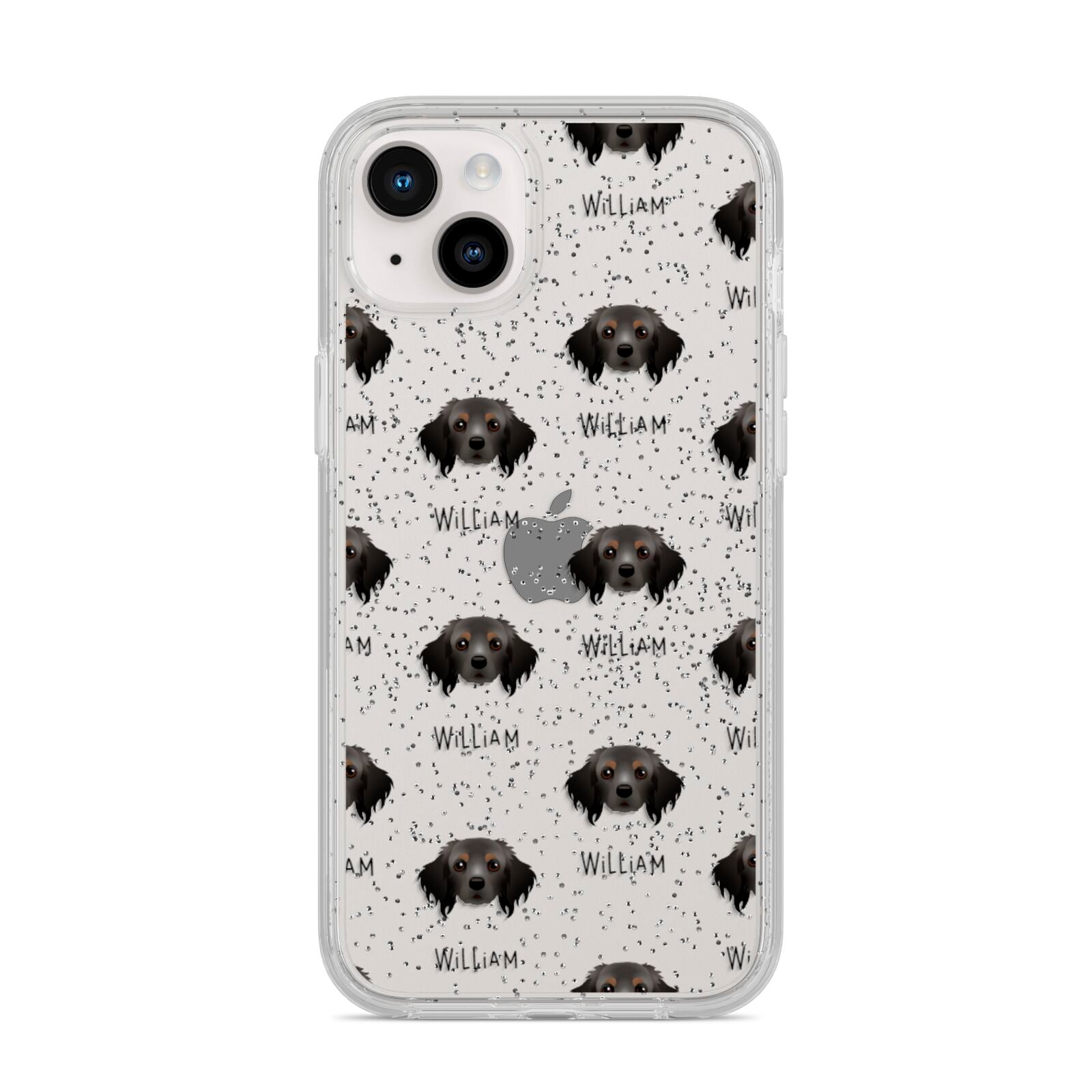 Cavapom Icon with Name iPhone 14 Plus Glitter Tough Case Starlight