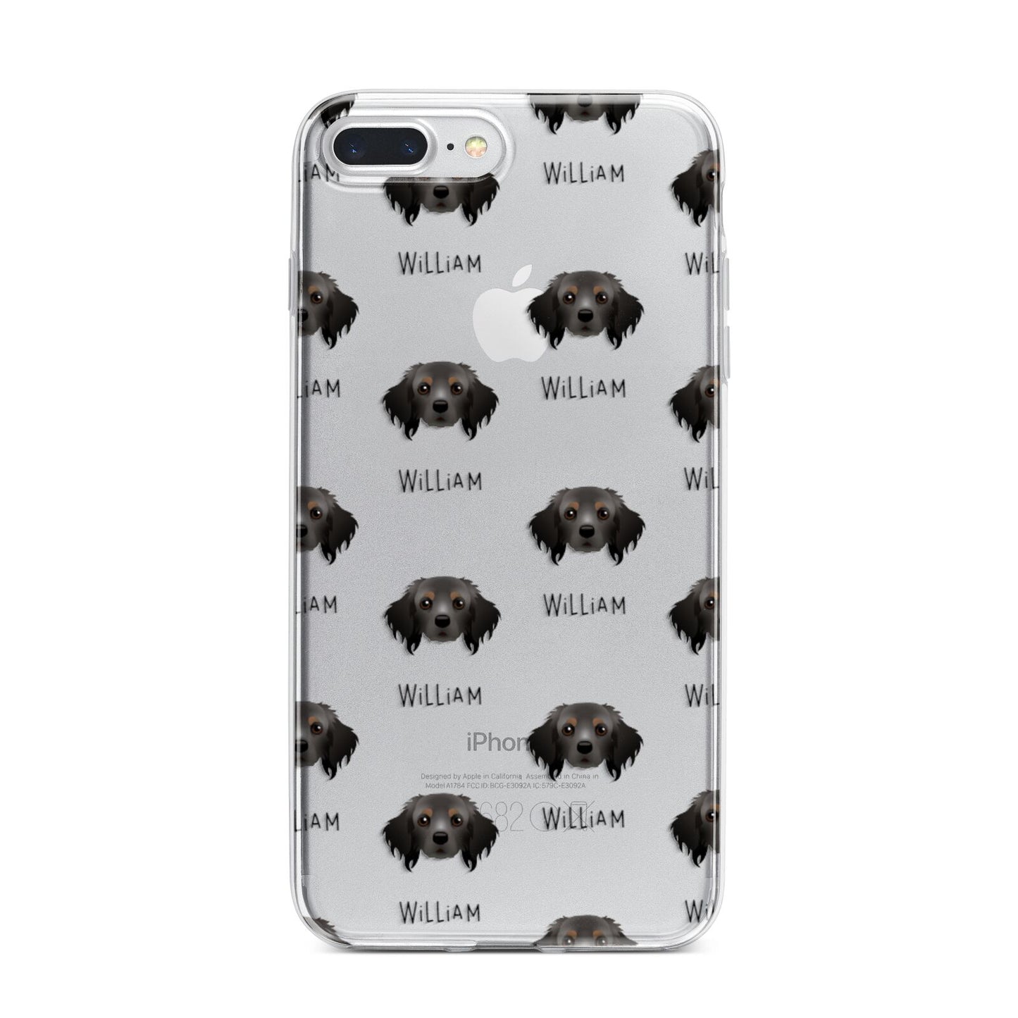 Cavapom Icon with Name iPhone 7 Plus Bumper Case on Silver iPhone
