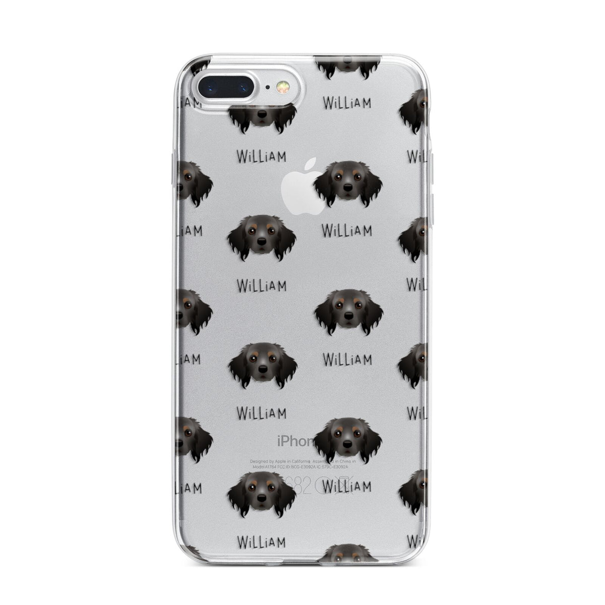 Cavapom Icon with Name iPhone 7 Plus Bumper Case on Silver iPhone