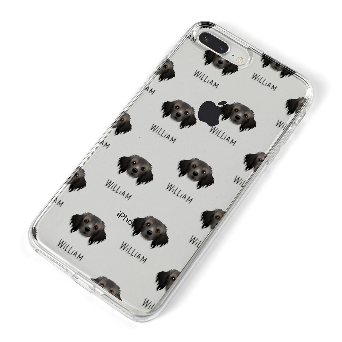 Cavapom Icon with Name iPhone 8 Plus Bumper Case on Silver iPhone Alternative Image