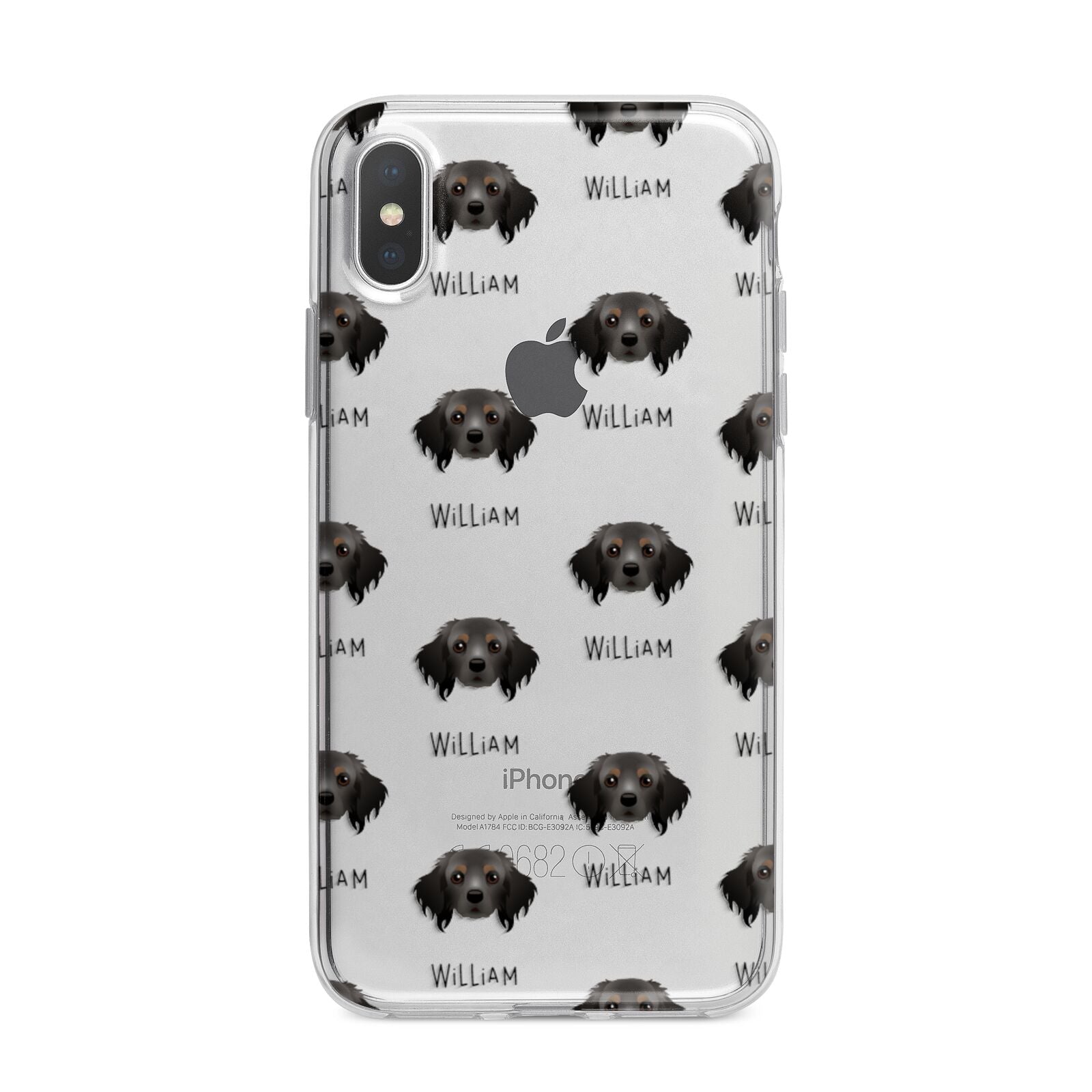 Cavapom Icon with Name iPhone X Bumper Case on Silver iPhone Alternative Image 1