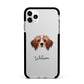 Cavapom Personalised Apple iPhone 11 Pro Max in Silver with Black Impact Case