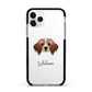 Cavapom Personalised Apple iPhone 11 Pro in Silver with Black Impact Case