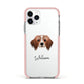 Cavapom Personalised Apple iPhone 11 Pro in Silver with Pink Impact Case
