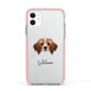 Cavapom Personalised Apple iPhone 11 in White with Pink Impact Case