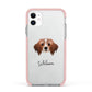 Cavapom Personalised Apple iPhone 11 in White with Pink Impact Case