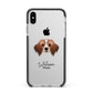 Cavapom Personalised Apple iPhone Xs Max Impact Case Black Edge on Silver Phone