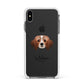 Cavapom Personalised Apple iPhone Xs Max Impact Case White Edge on Black Phone