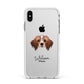 Cavapom Personalised Apple iPhone Xs Max Impact Case White Edge on Silver Phone