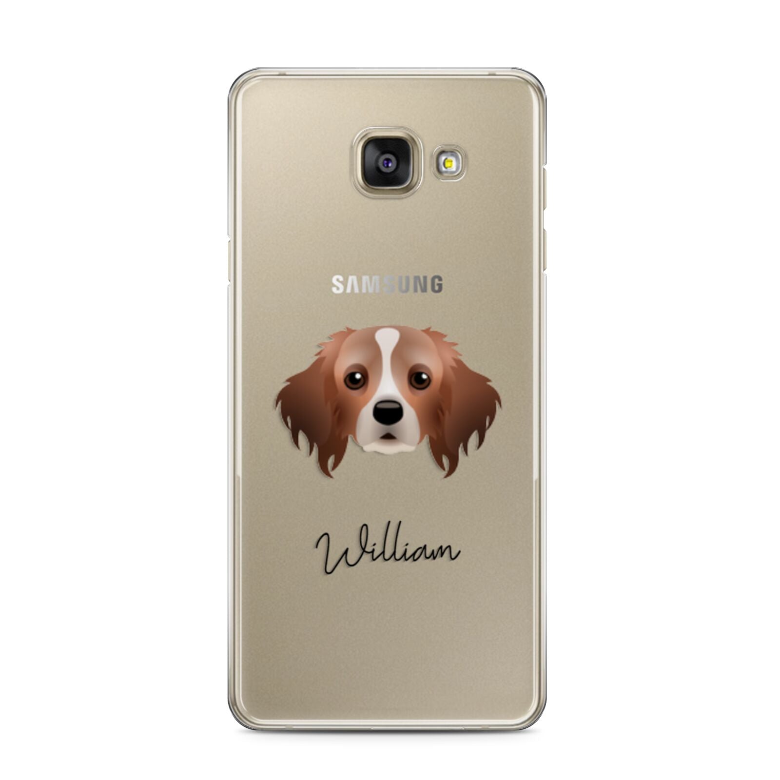 Cavapom Personalised Samsung Galaxy A3 2016 Case on gold phone