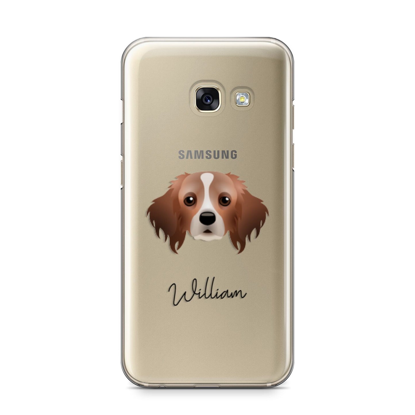Cavapom Personalised Samsung Galaxy A3 2017 Case on gold phone
