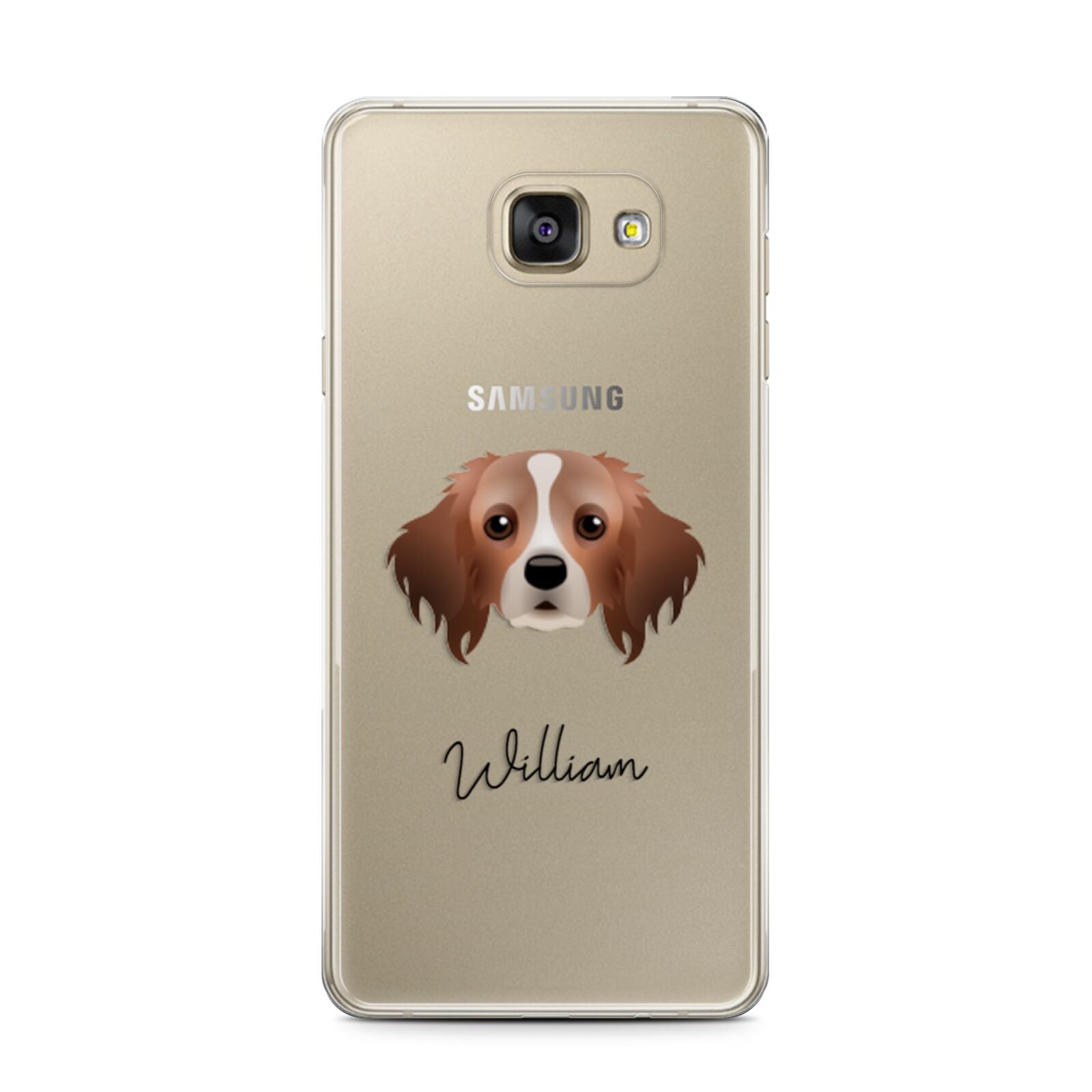 Cavapom Personalised Samsung Galaxy A7 2016 Case on gold phone