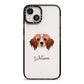 Cavapom Personalised iPhone 13 Black Impact Case on Silver phone