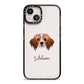 Cavapom Personalised iPhone 13 Black Impact Case on Silver phone
