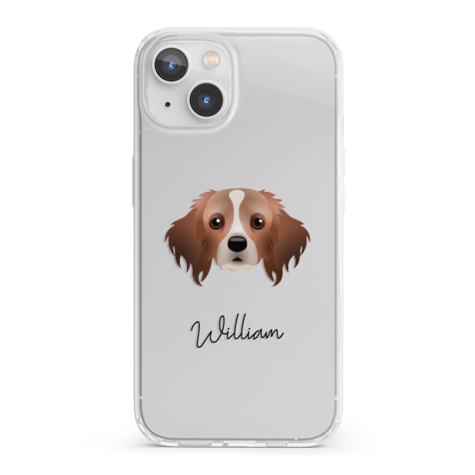 Cavapom Personalised iPhone 13 Clear Bumper Case