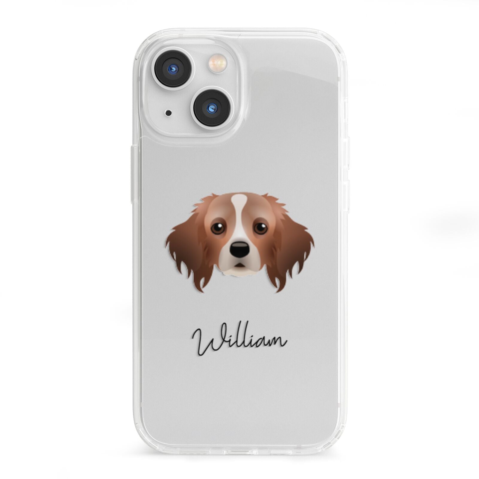 Cavapom Personalised iPhone 13 Mini Clear Bumper Case