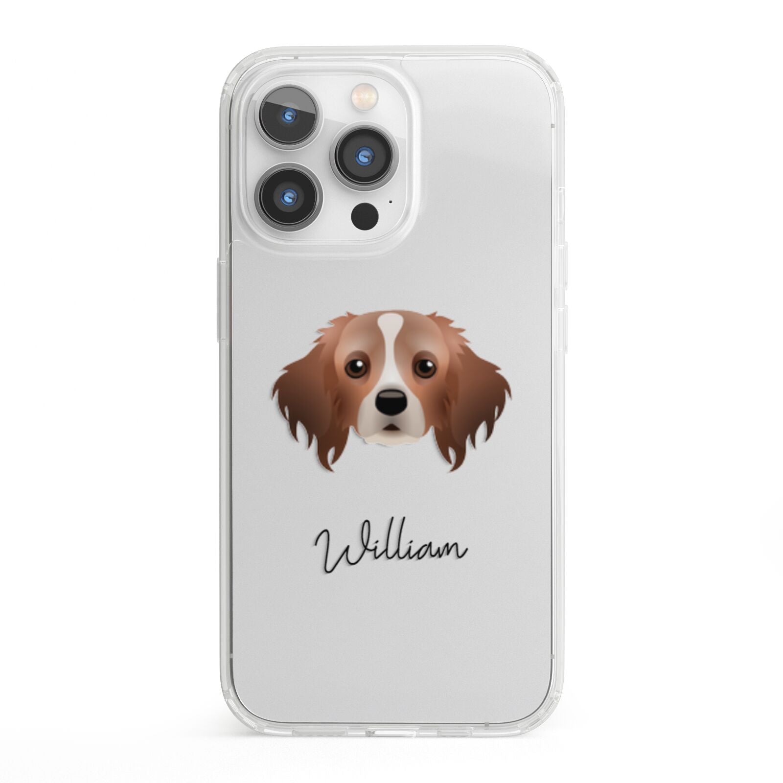 Cavapom Personalised iPhone 13 Pro Clear Bumper Case