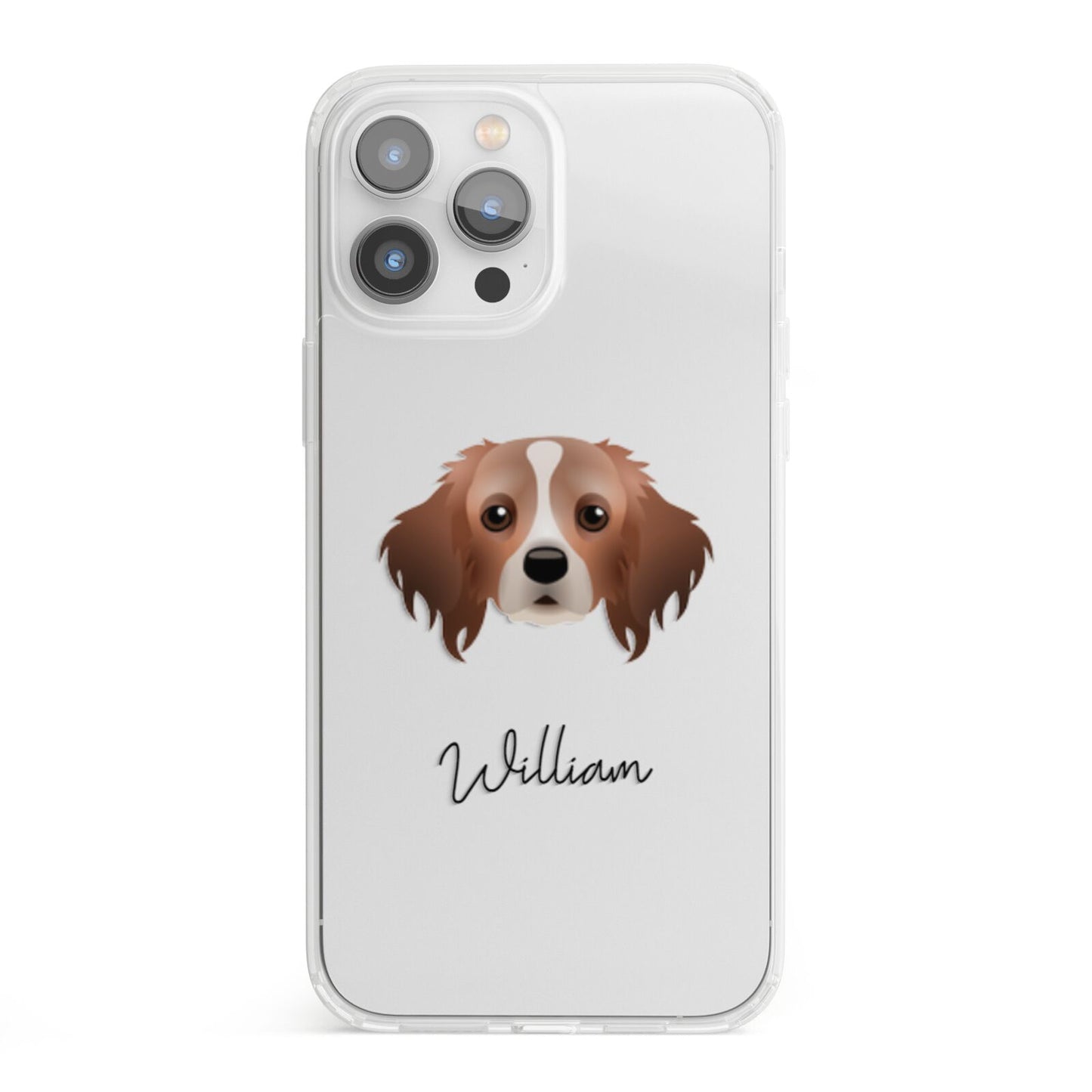 Cavapom Personalised iPhone 13 Pro Max Clear Bumper Case
