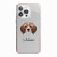 Cavapom Personalised iPhone 13 Pro TPU Impact Case with Pink Edges