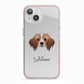 Cavapom Personalised iPhone 13 TPU Impact Case with Pink Edges