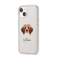 Cavapom Personalised iPhone 14 Clear Tough Case Starlight Angled Image