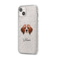 Cavapom Personalised iPhone 14 Plus Glitter Tough Case Starlight Angled Image