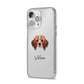 Cavapom Personalised iPhone 14 Pro Max Clear Tough Case Silver Angled Image