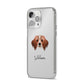Cavapom Personalised iPhone 14 Pro Max Clear Tough Case Silver Angled Image