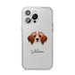 Cavapom Personalised iPhone 14 Pro Max Clear Tough Case Silver