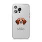 Cavapom Personalised iPhone 14 Pro Max Clear Tough Case Silver