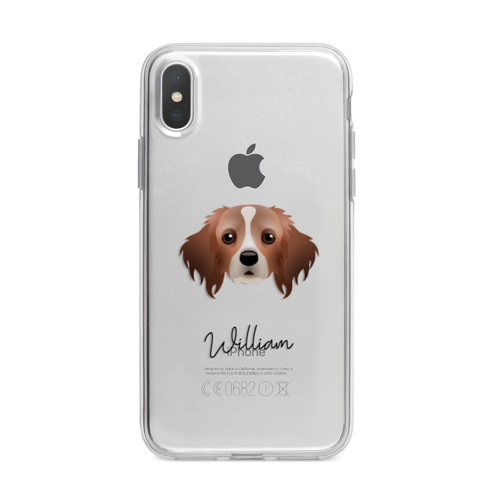 Cavapom Personalised iPhone X Bumper Case on Silver iPhone Alternative Image 1