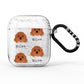 Cavapoo Icon with Name AirPods Glitter Case