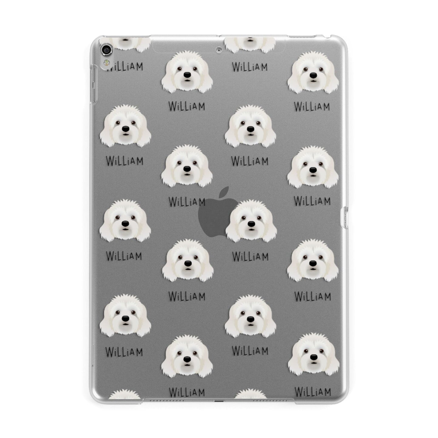 Cavapoo Icon with Name Apple iPad Silver Case