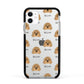 Cavapoo Icon with Name Apple iPhone 11 in White with Black Impact Case