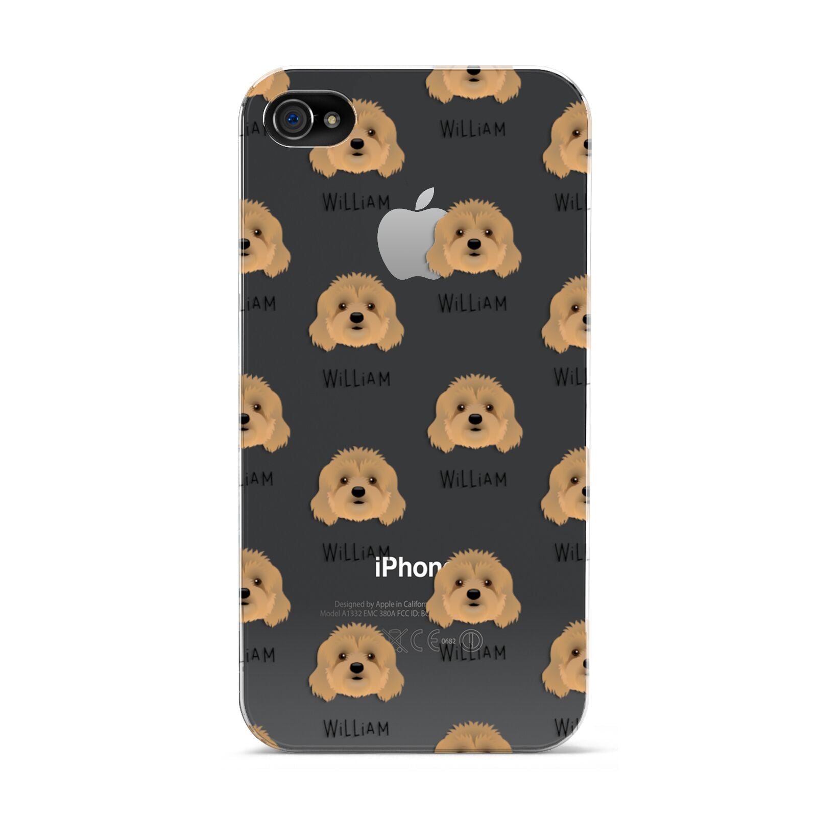Cavapoo Icon with Name Apple iPhone 4s Case
