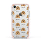 Cavapoo Icon with Name Apple iPhone XR Impact Case Pink Edge on Silver Phone