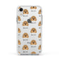 Cavapoo Icon with Name Apple iPhone XR Impact Case White Edge on Silver Phone
