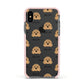 Cavapoo Icon with Name Apple iPhone Xs Impact Case Pink Edge on Black Phone