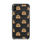 Cavapoo Icon with Name Apple iPhone Xs Max Impact Case Black Edge on Black Phone