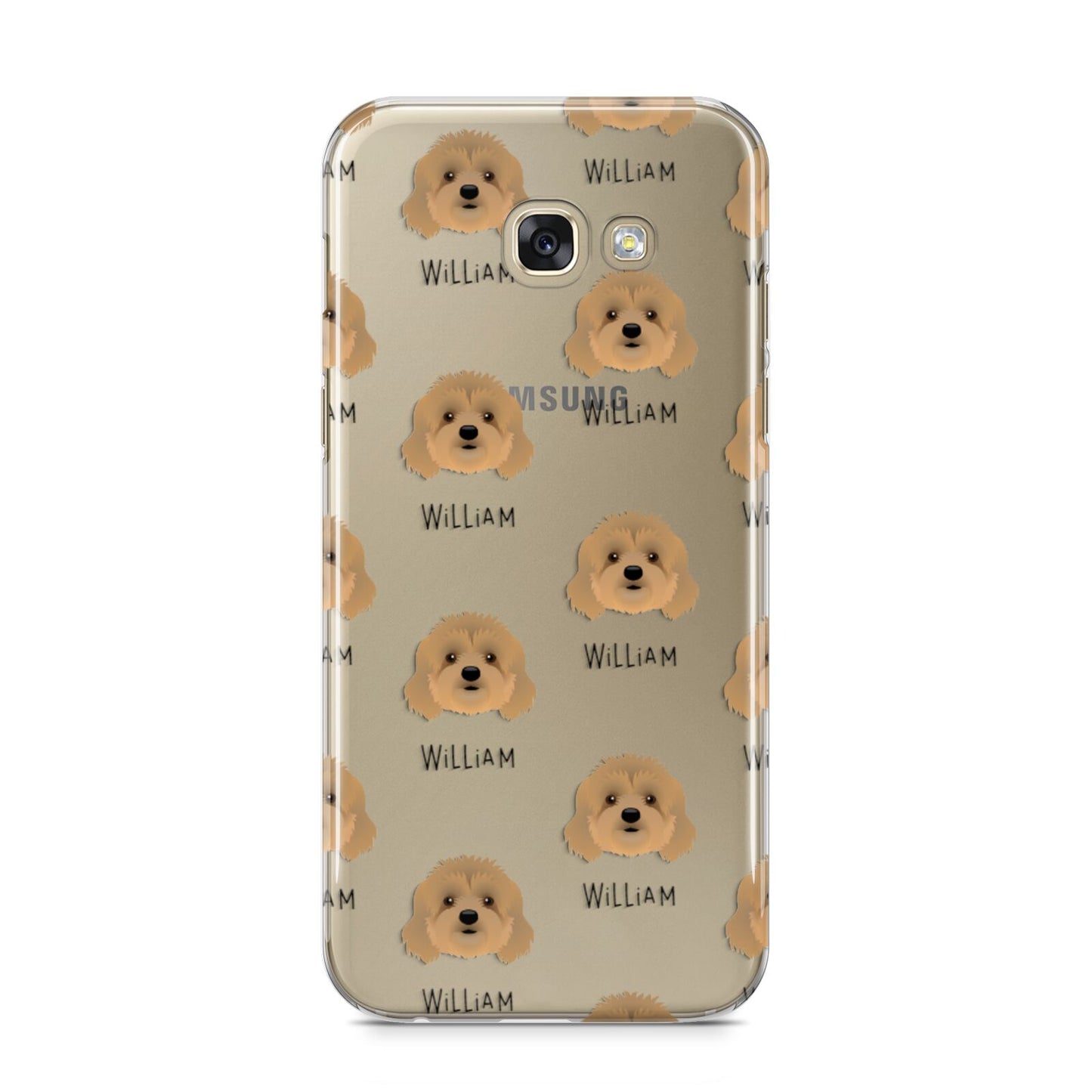 Cavapoo Icon with Name Samsung Galaxy A5 2017 Case on gold phone